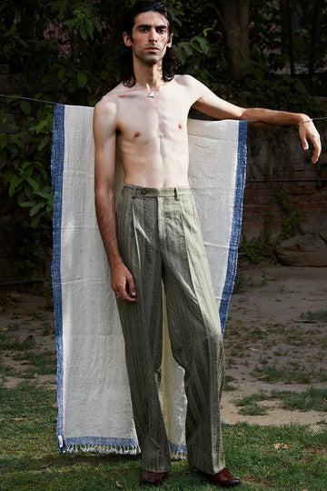 "GRAPEVINE" EMBROIDERED TROUSERS (Men)
